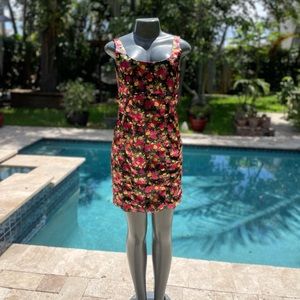Authentic vintage Adrianna papell y2k silk mini dress
